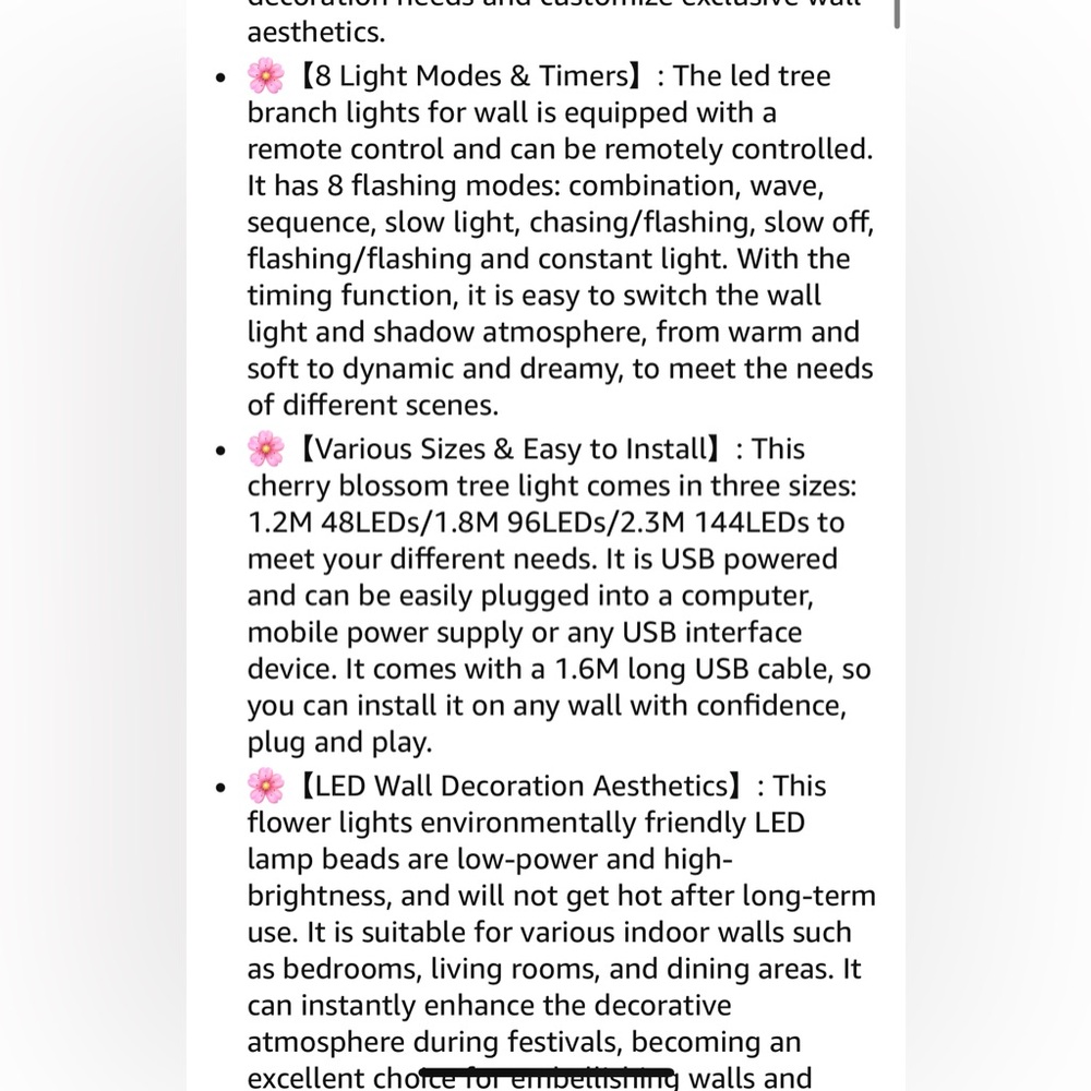 Pink Floral LED Light Set with Remote - Picture 7 of 16